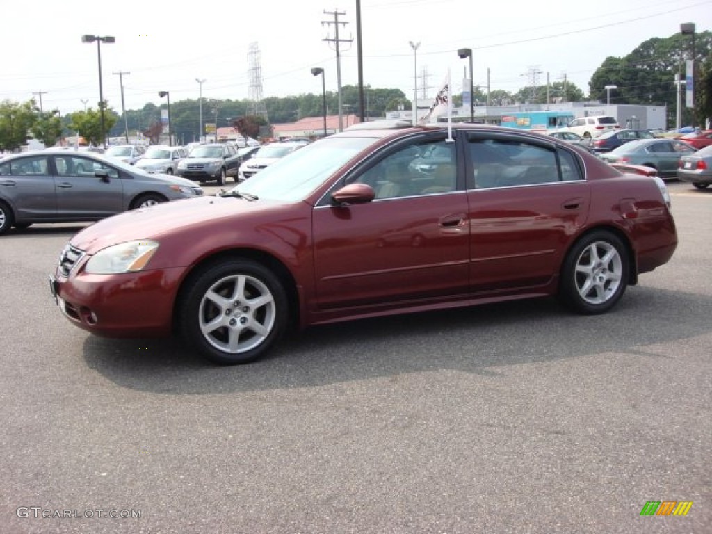2002 Altima 3.5 SE - Nouveau Ruby / Blond Beige photo #3