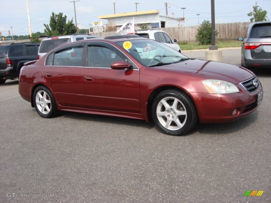 2002 Altima 3.5 SE - Nouveau Ruby / Blond Beige photo #8