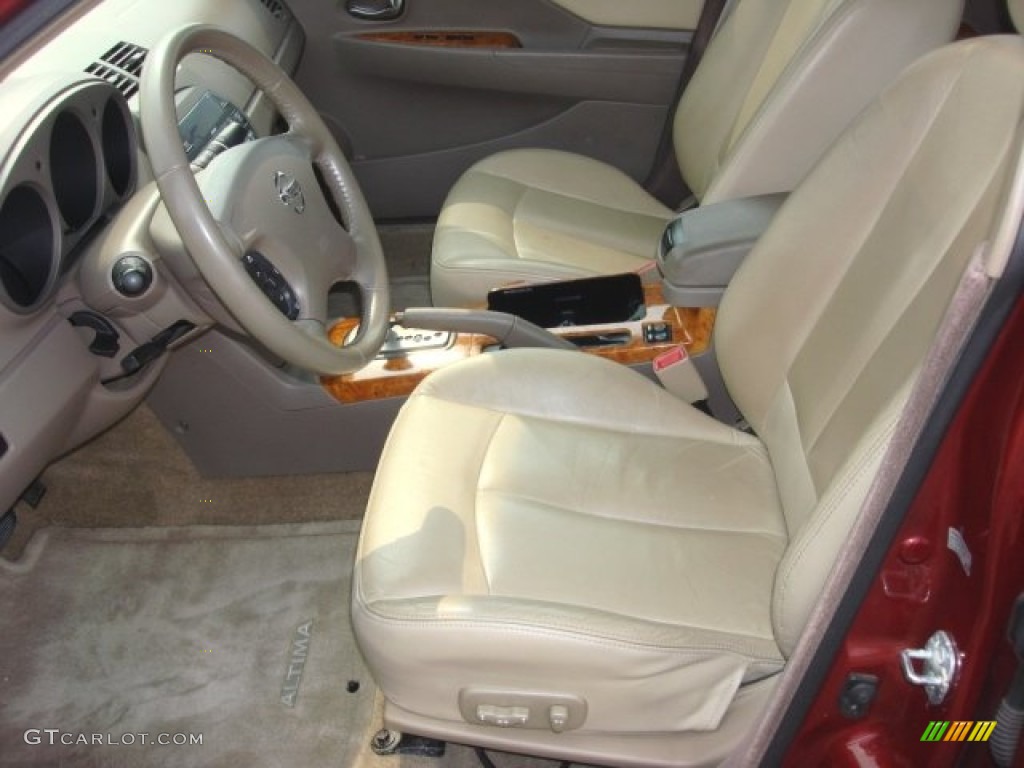 2002 Altima 3.5 SE - Nouveau Ruby / Blond Beige photo #11