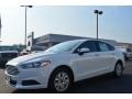 2014 Oxford White Ford Fusion S  photo #3