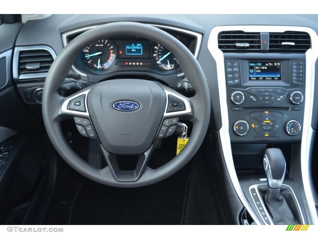 2014 Ford Fusion S Earth Gray Dashboard Photo #85517846