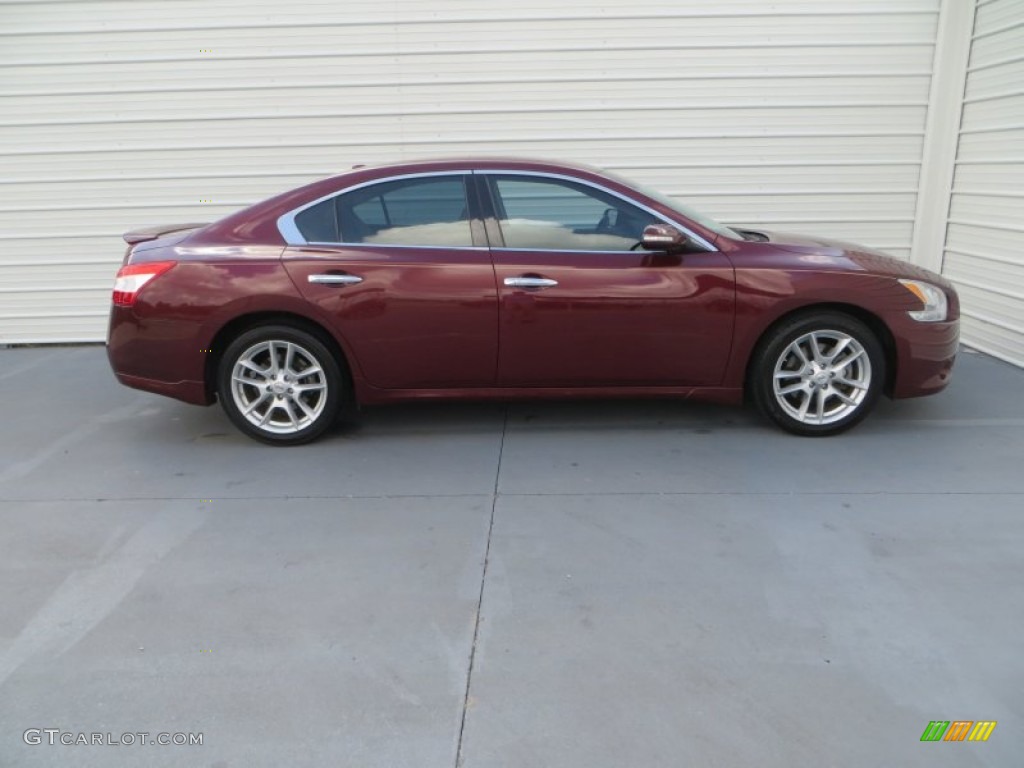 2010 Maxima 3.5 SV - Tuscan Sun Red / Caffe Latte photo #3
