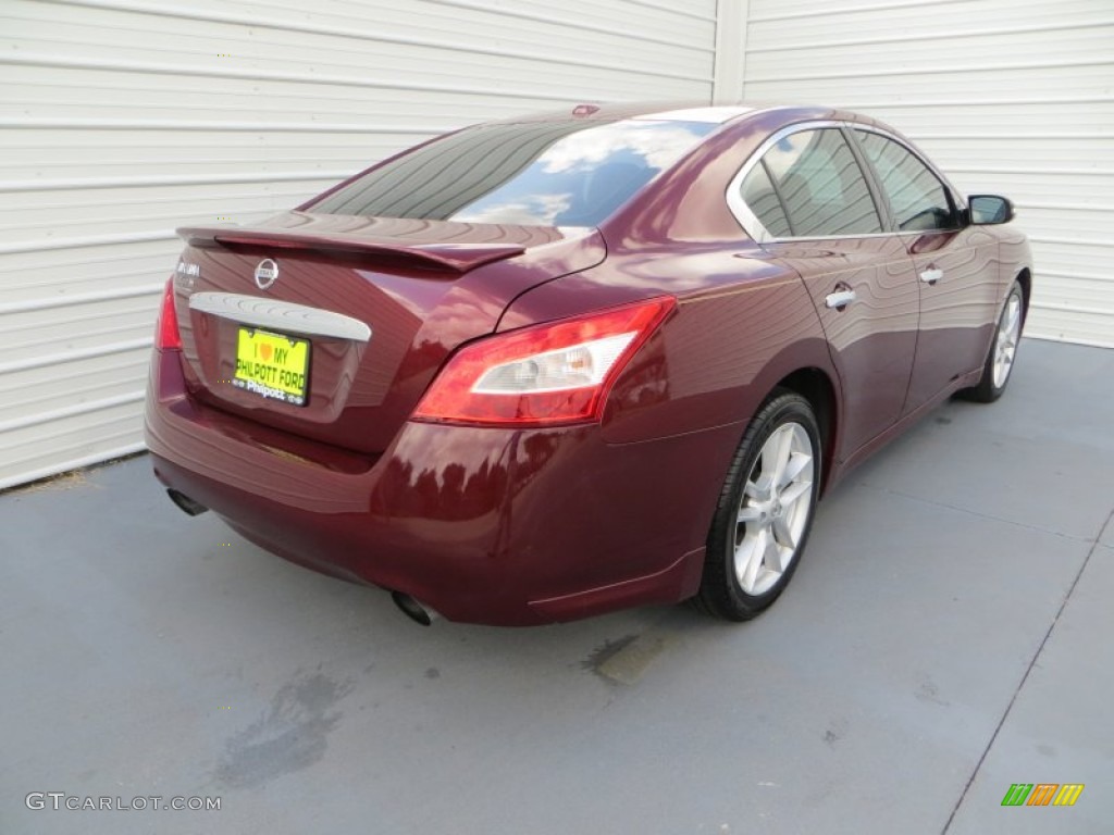 2010 Maxima 3.5 SV - Tuscan Sun Red / Caffe Latte photo #4