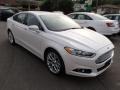 2013 White Platinum Metallic Tri-coat Ford Fusion Titanium  photo #3