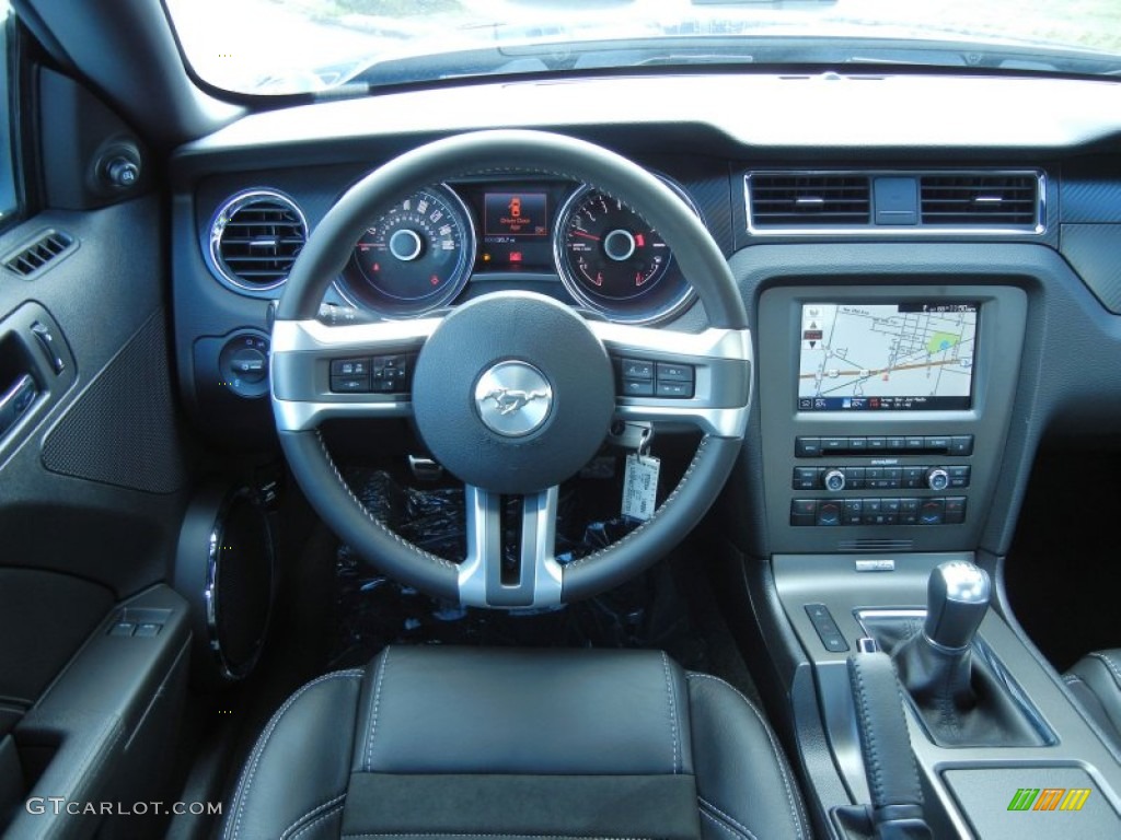 2014 Ford Mustang GT/CS California Special Coupe California Special Charcoal Black/Miko Suede Dashboard Photo #85518209
