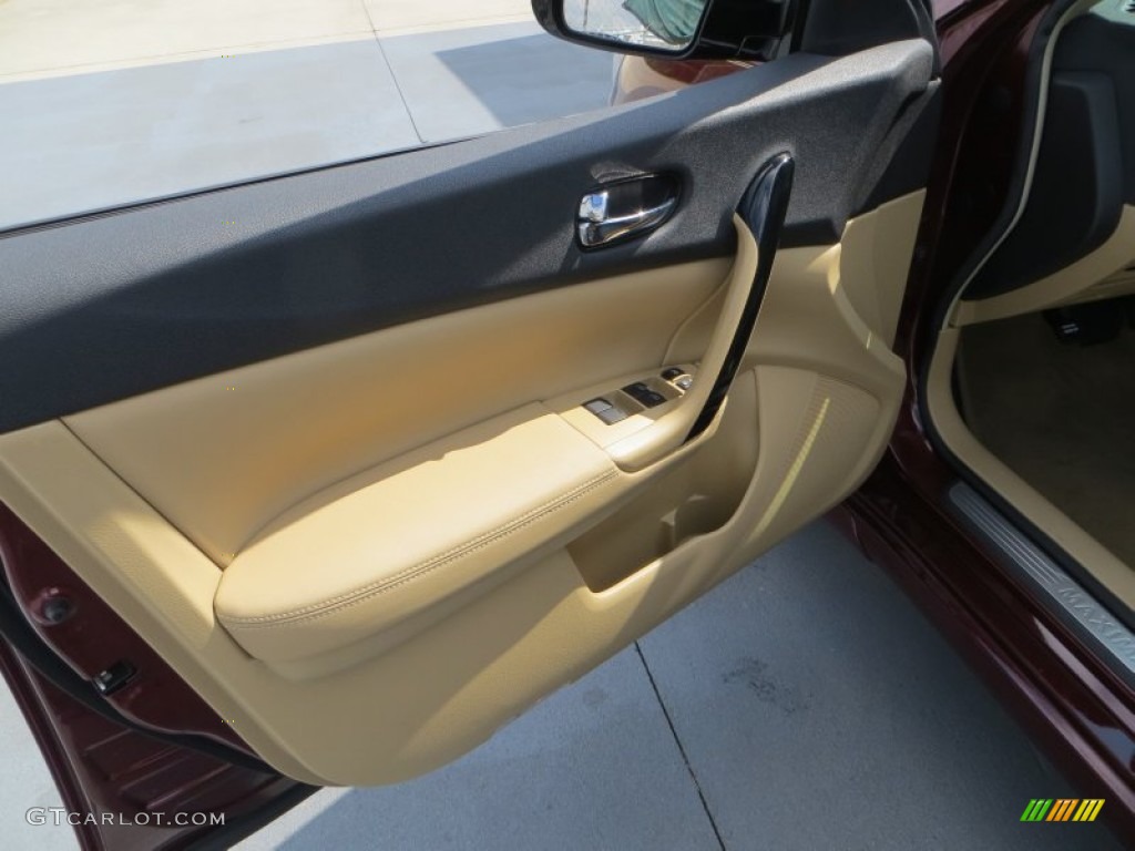 2010 Maxima 3.5 SV - Tuscan Sun Red / Caffe Latte photo #28