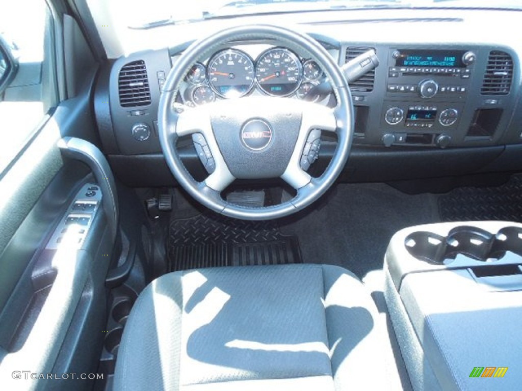 2012 Sierra 1500 SLE Extended Cab - Carbon Black Metallic / Dark Titanium/Light Titanium photo #6