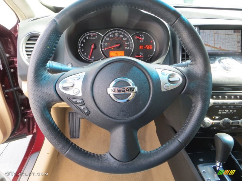 2010 Maxima 3.5 SV - Tuscan Sun Red / Caffe Latte photo #41