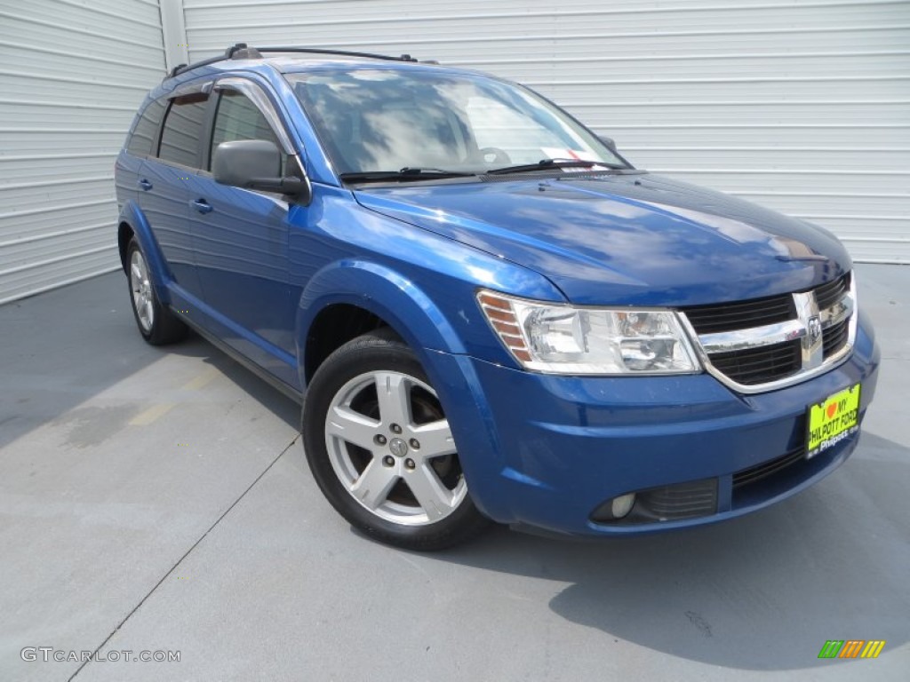 2009 Journey SXT - Deep Water Blue Pearl / Dark Slate Gray/Light Graystone photo #2