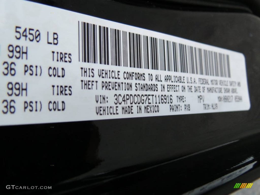 2014 Journey Color Code PX8 for Pitch Black Photo #85521341