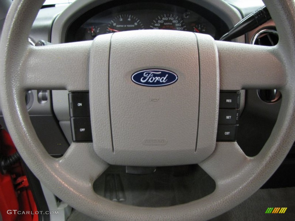 2007 Ford F150 XLT SuperCab 4x4 Medium Flint Steering Wheel Photo #85521437