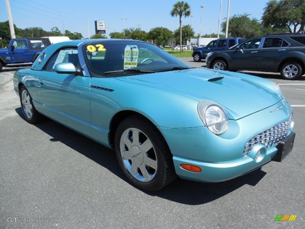 Thunderbird Blue 2002 Ford Thunderbird Premium Roadster Exterior Photo #85521548