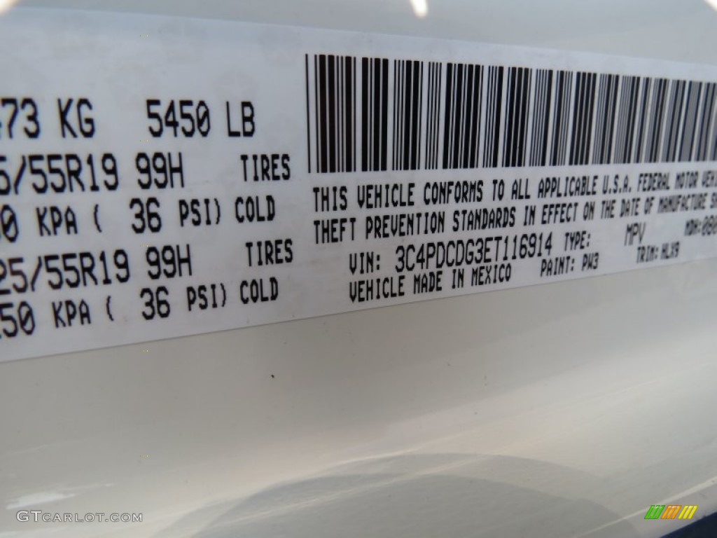 2014 Dodge Journey Limited Color Code Photos