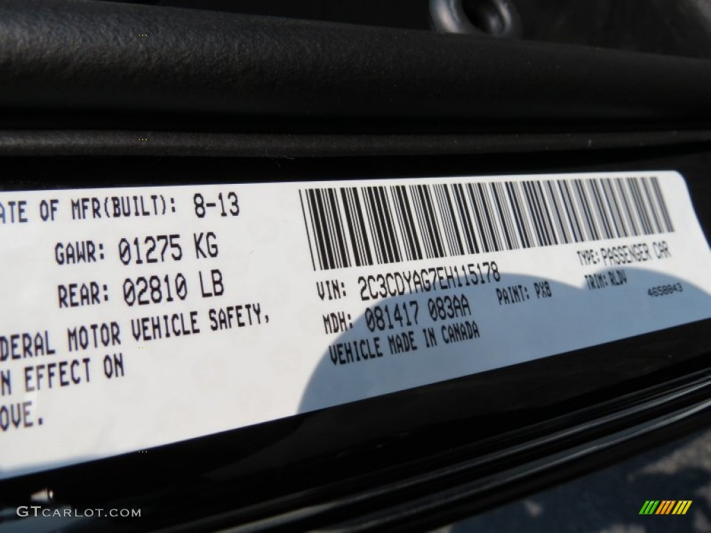 2014 Dodge Challenger Rallye Redline Color Code Photos