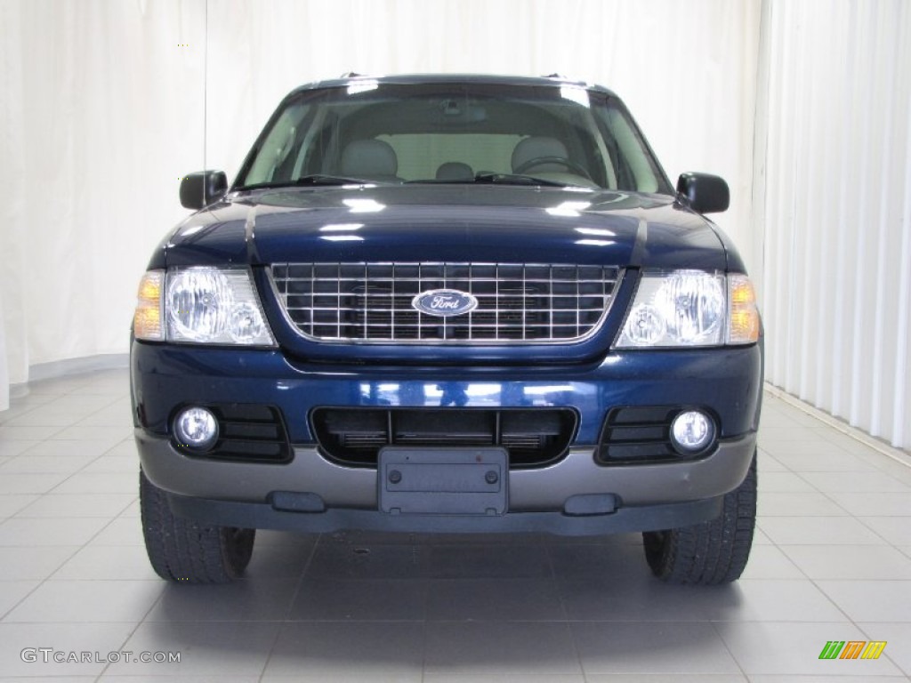 2004 Explorer XLT 4x4 - Dark Blue Pearl Metallic / Medium Parchment photo #2