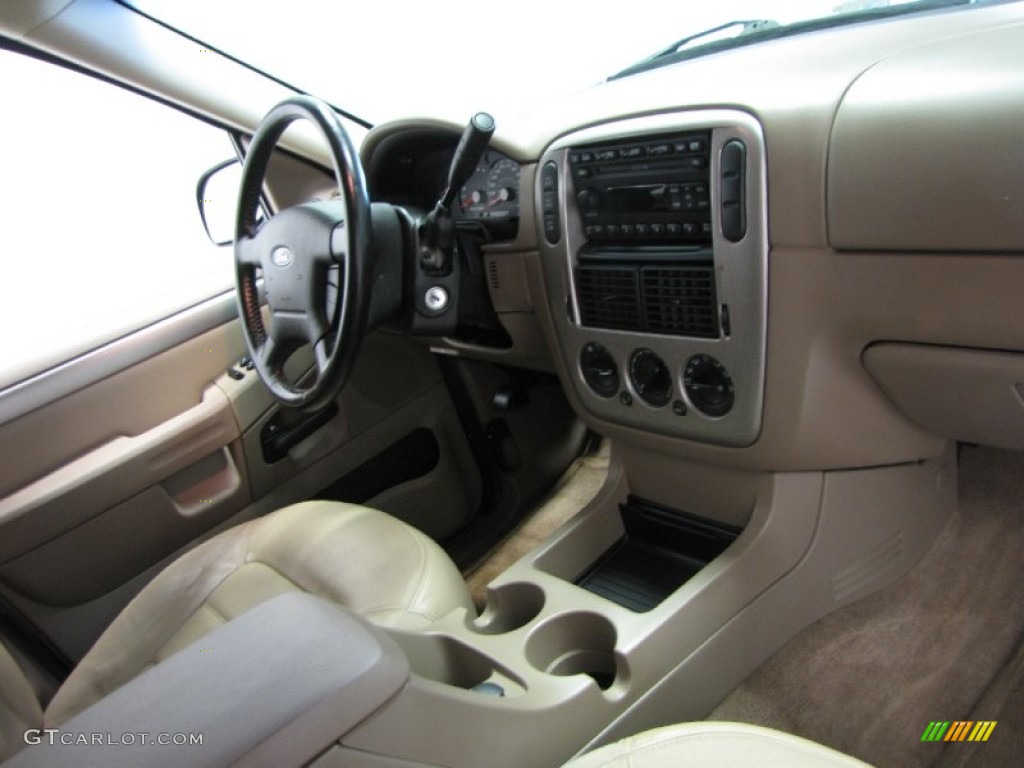 2004 Explorer XLT 4x4 - Dark Blue Pearl Metallic / Medium Parchment photo #26