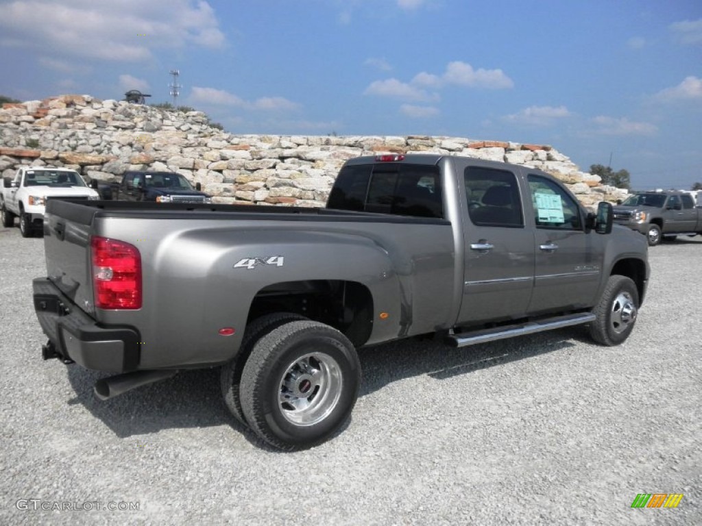 Steel Gray Metallic 2014 GMC Sierra 3500HD Denali Crew Cab 4x4 Dually Exterior Photo #85525307