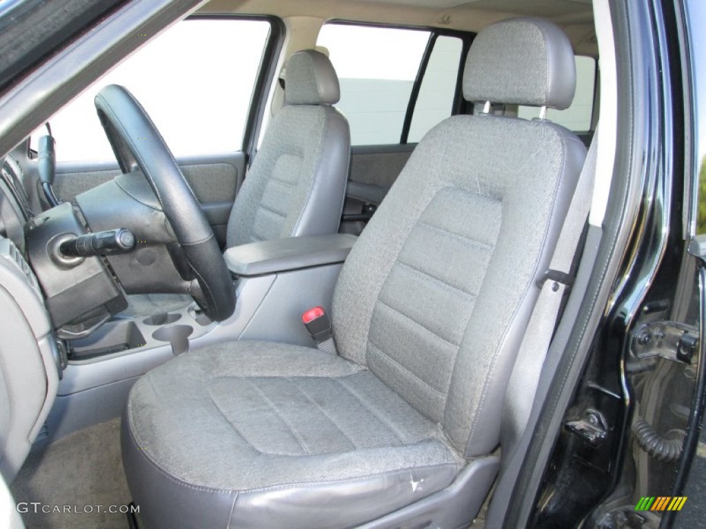 2002 Explorer XLS 4x4 - Black Clearcoat / Graphite photo #13