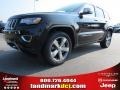 2014 Brilliant Black Crystal Pearl Jeep Grand Cherokee Overland 4x4  photo #1