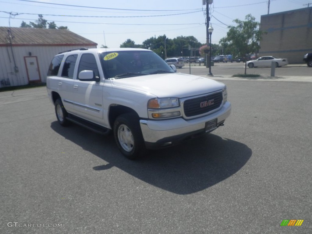 2004 Yukon SLT 4x4 - Summit White / Pewter/Dark Pewter photo #1