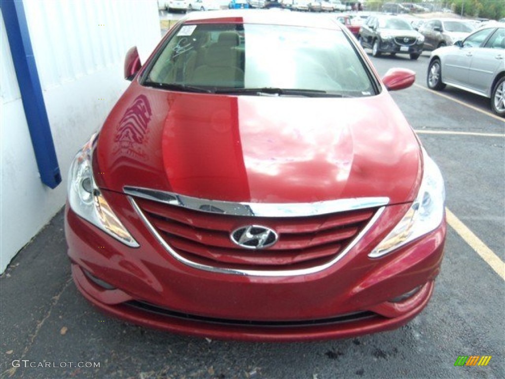 2012 Sonata GLS - Sparkling Ruby Red / Camel photo #2