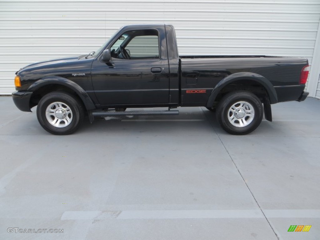 2002 Ranger XLT Regular Cab - Black Clearcoat / Dark Graphite photo #6