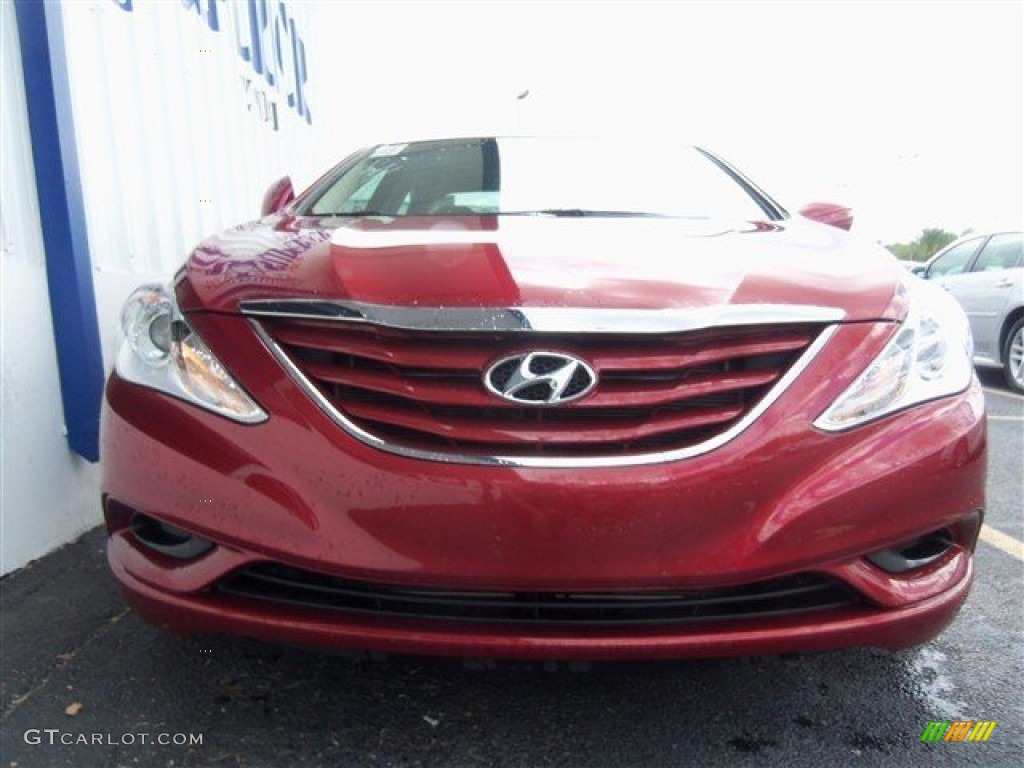 2012 Sonata GLS - Sparkling Ruby Red / Camel photo #3