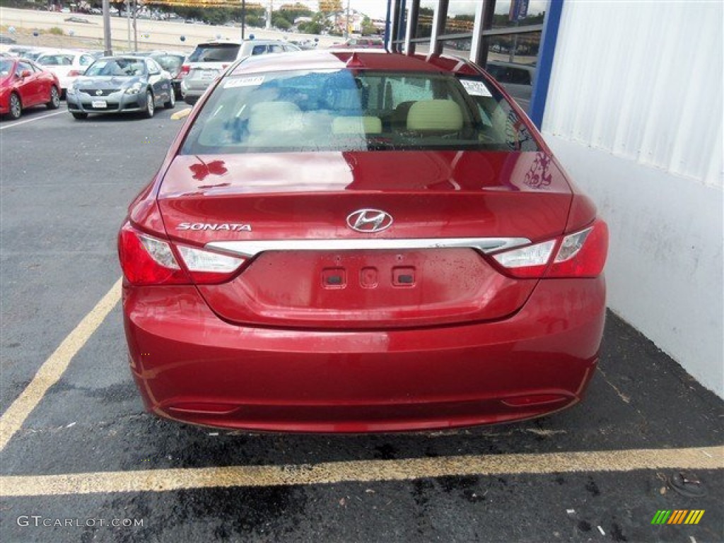 2012 Sonata GLS - Sparkling Ruby Red / Camel photo #8