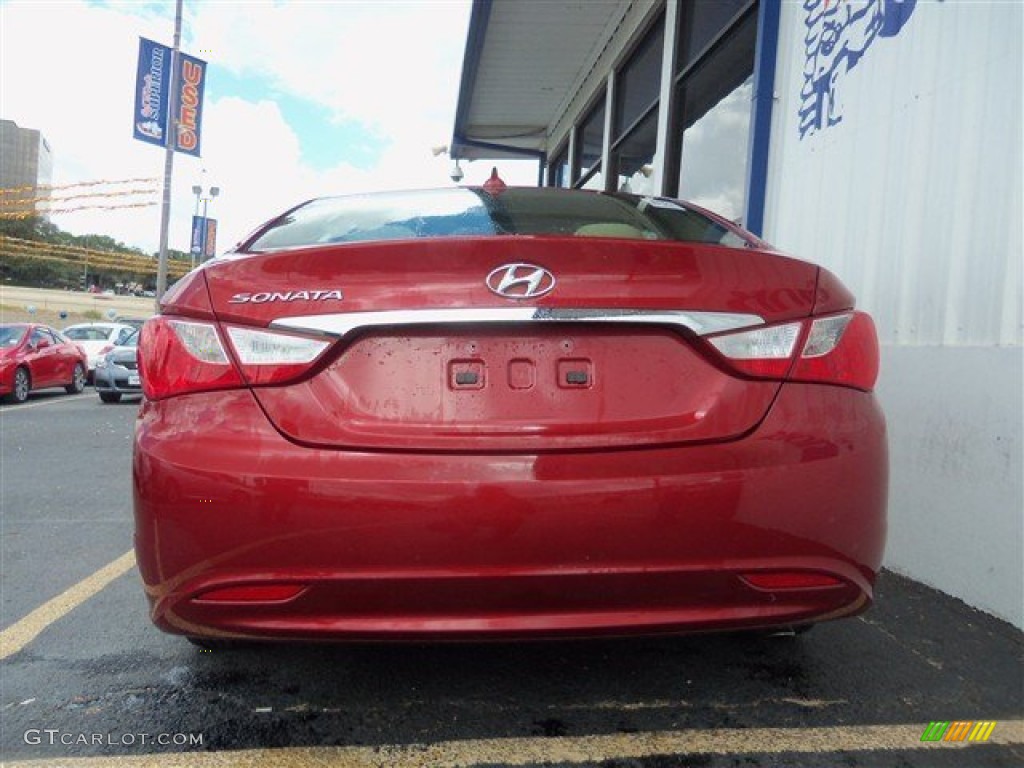 2012 Sonata GLS - Sparkling Ruby Red / Camel photo #9