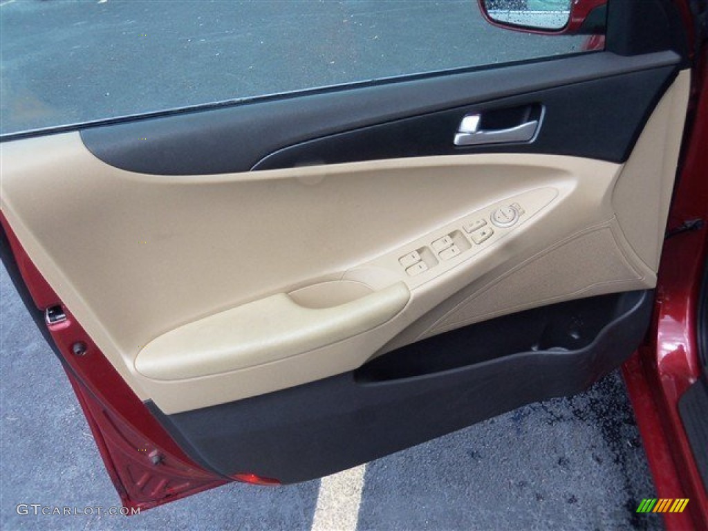 2012 Sonata GLS - Sparkling Ruby Red / Camel photo #10