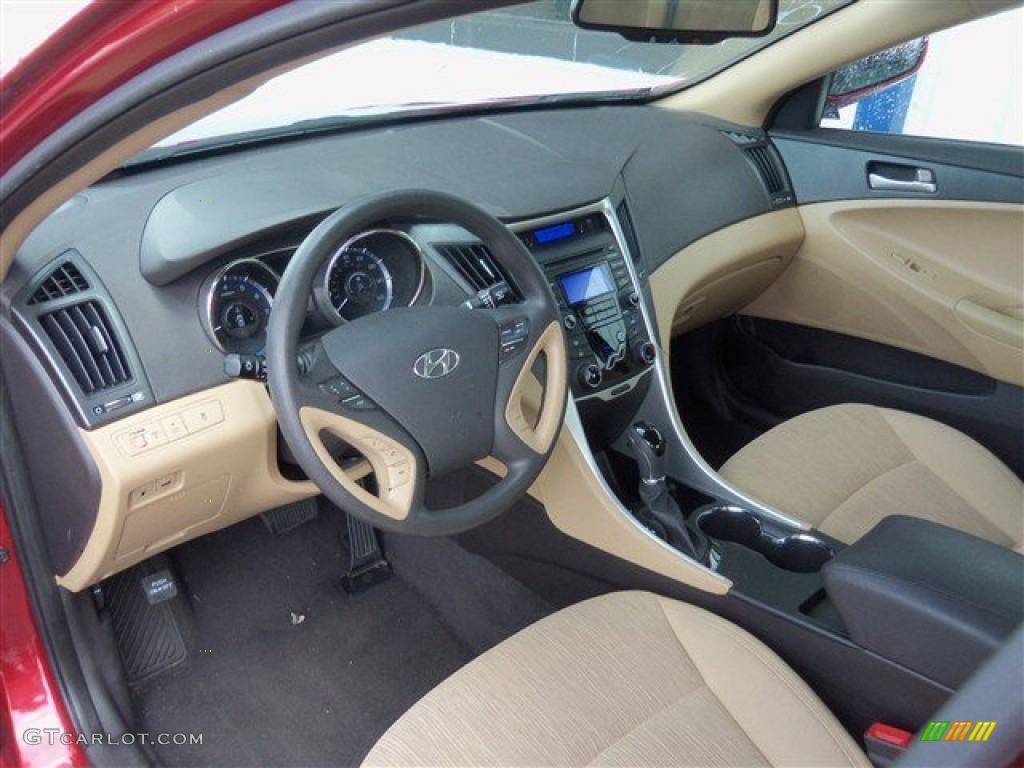 2012 Sonata GLS - Sparkling Ruby Red / Camel photo #11
