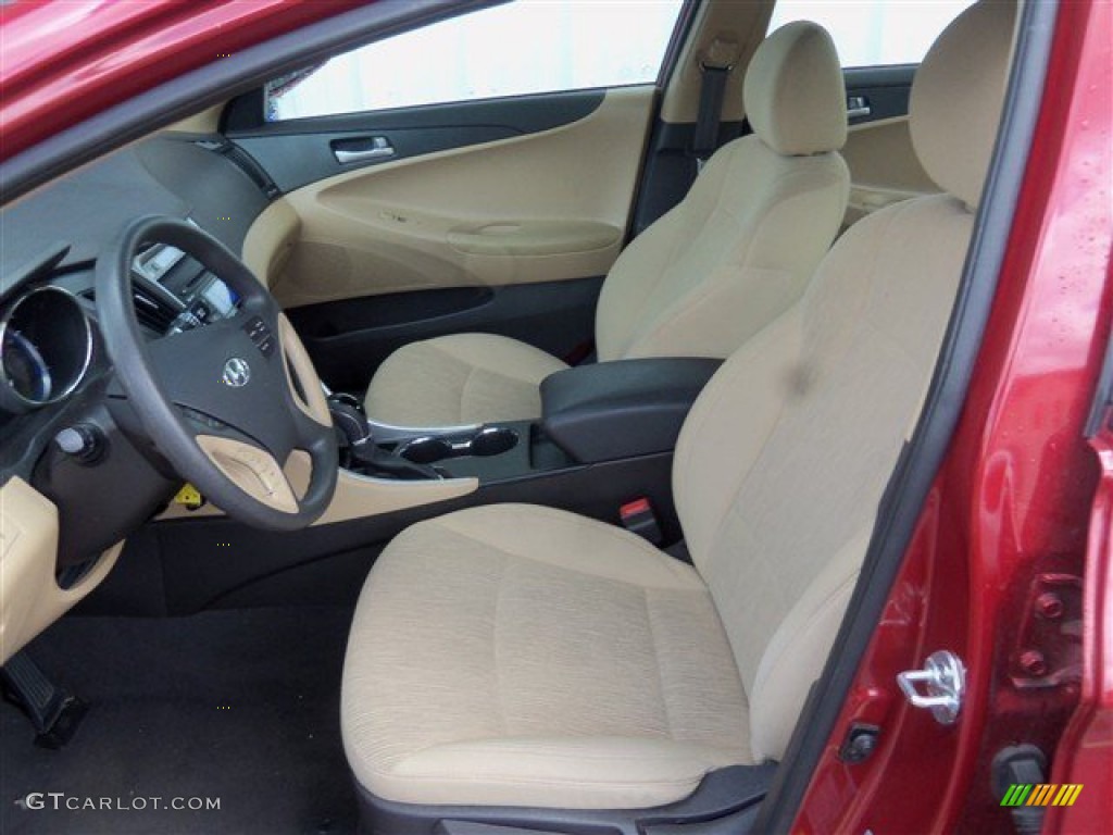 2012 Sonata GLS - Sparkling Ruby Red / Camel photo #12