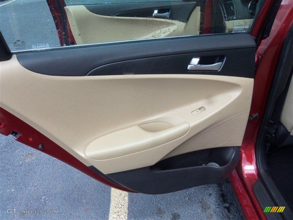 2012 Sonata GLS - Sparkling Ruby Red / Camel photo #13