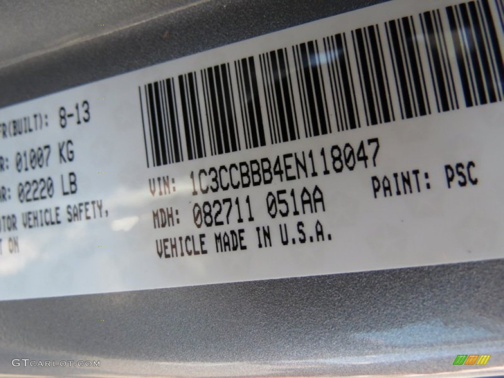 2014 200 Color Code PSC for Billet Silver Metallic Photo #85528532
