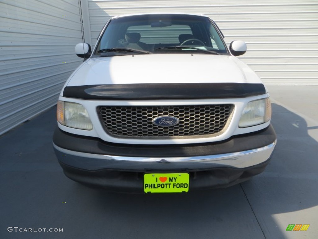 2002 F150 XLT SuperCab - Oxford White / Dark Graphite photo #8
