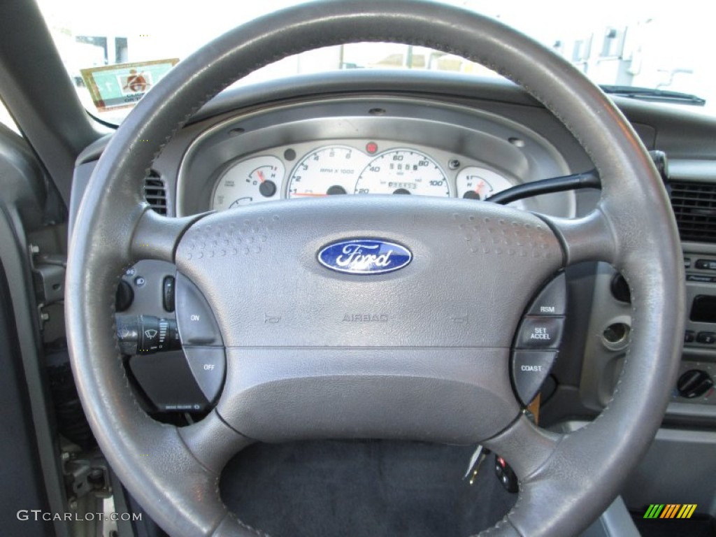 2002 Ford Explorer Sport 4x4 Graphite Steering Wheel Photo #85529441