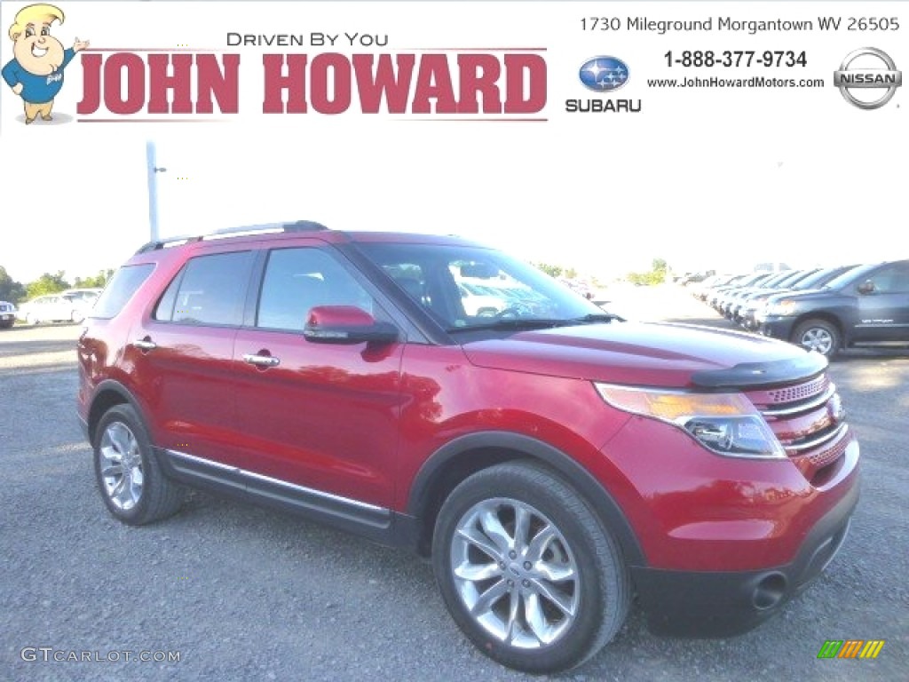 2012 Explorer Limited 4WD - Red Candy Metallic / Charcoal Black photo #1