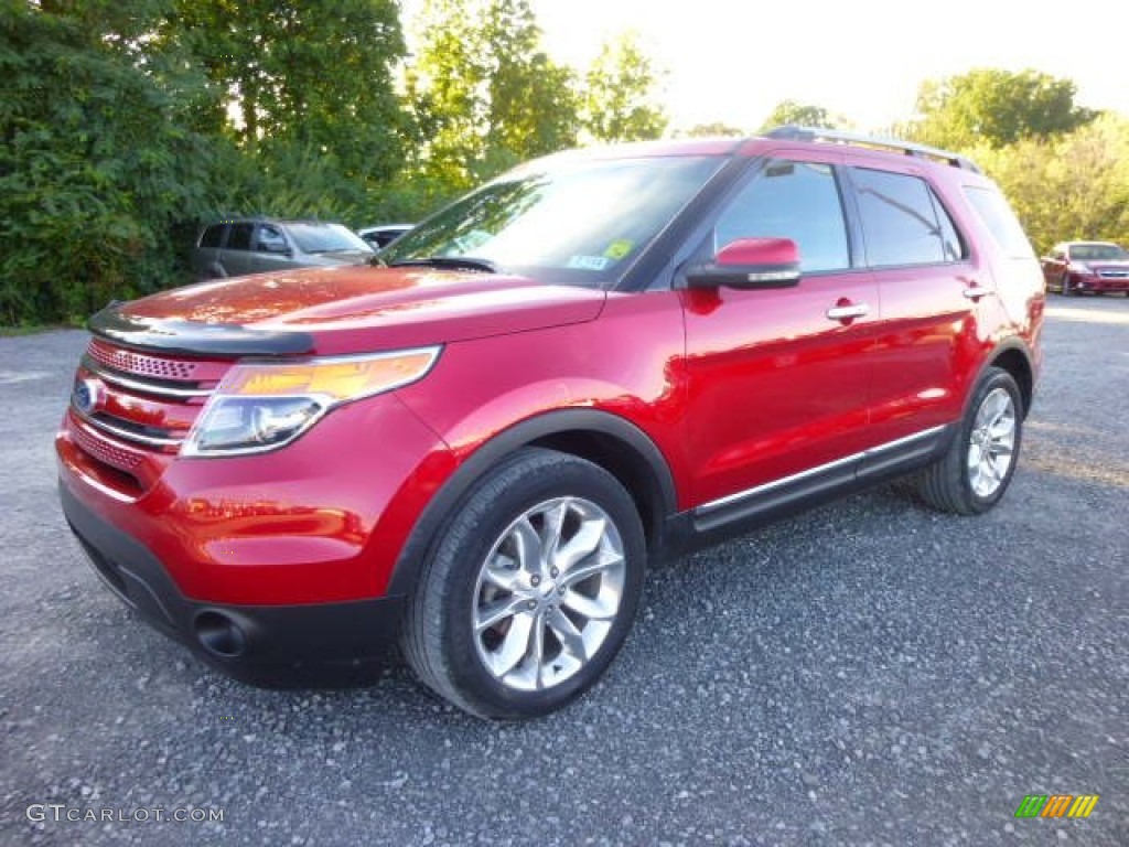 2012 Explorer Limited 4WD - Red Candy Metallic / Charcoal Black photo #3