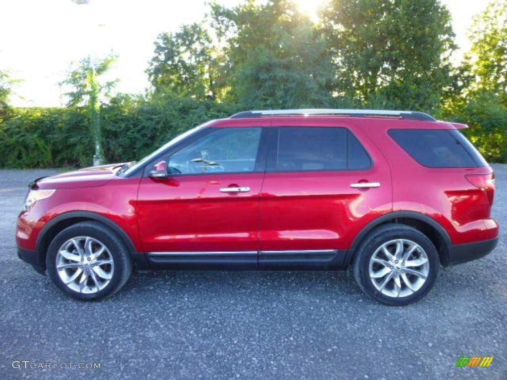 2012 Explorer Limited 4WD - Red Candy Metallic / Charcoal Black photo #8