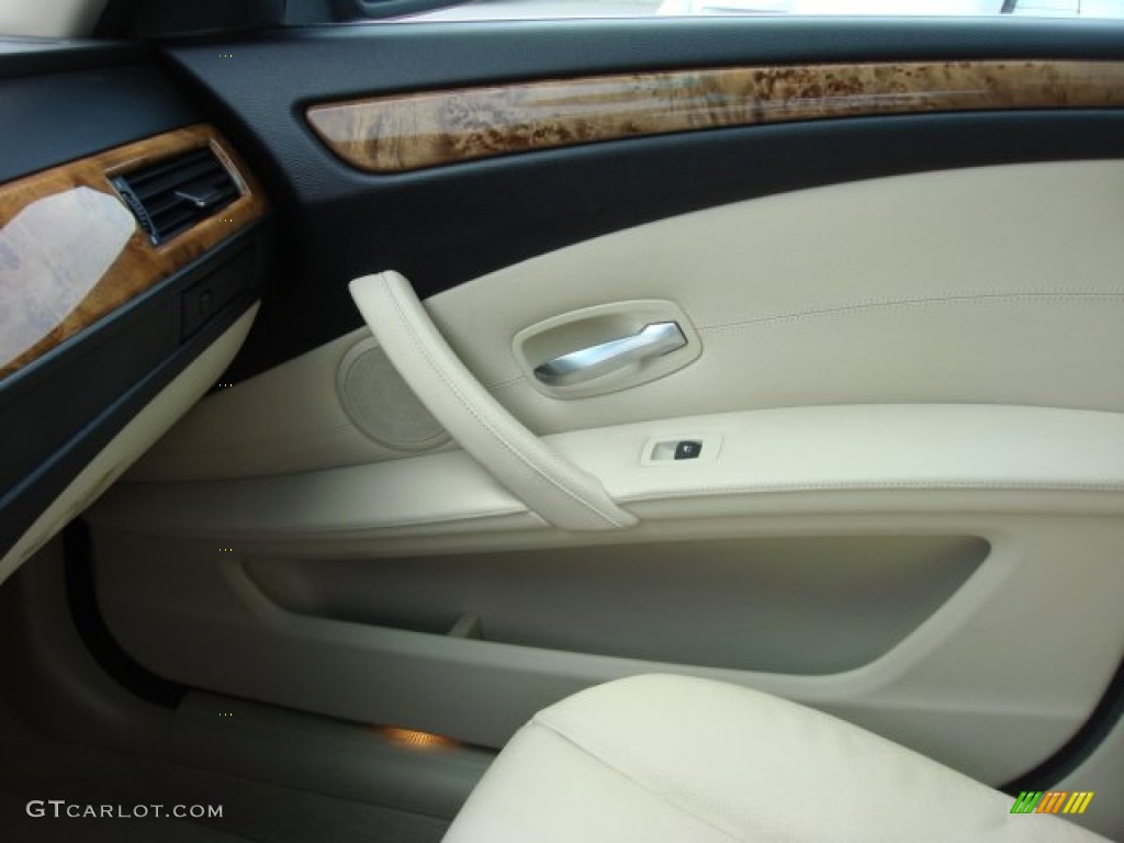 2008 5 Series 535xi Sedan - Deep Green Metallic / Beige photo #23