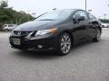 2012 Crystal Black Pearl Honda Civic Si Coupe  photo #1