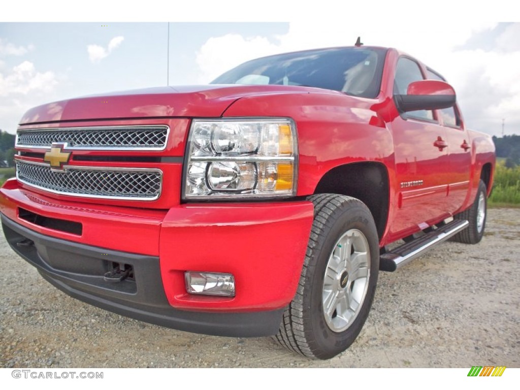 2013 Silverado 1500 LTZ Crew Cab 4x4 - Victory Red / Ebony photo #2