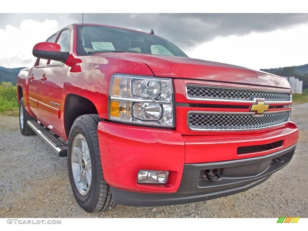 2013 Silverado 1500 LTZ Crew Cab 4x4 - Victory Red / Ebony photo #3