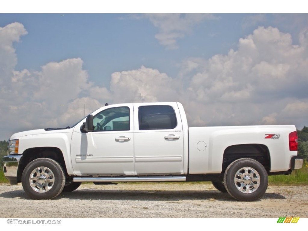 Summit White 2013 Chevrolet Silverado 3500HD LTZ Crew Cab 4x4 Exterior Photo #85534595