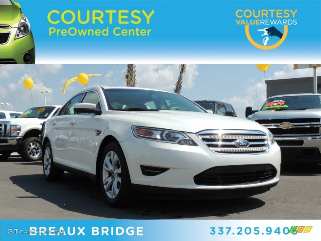 2010 Taurus SEL - White Suede Metallic / Light Stone photo #1