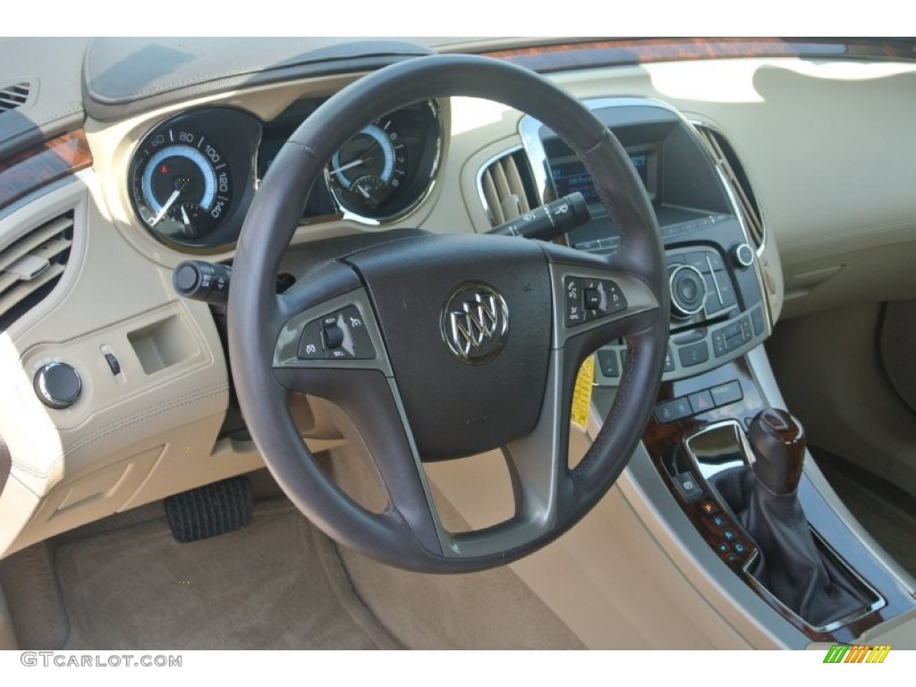 2011 Buick LaCrosse CX Cocoa/Cashmere Steering Wheel Photo #85536719