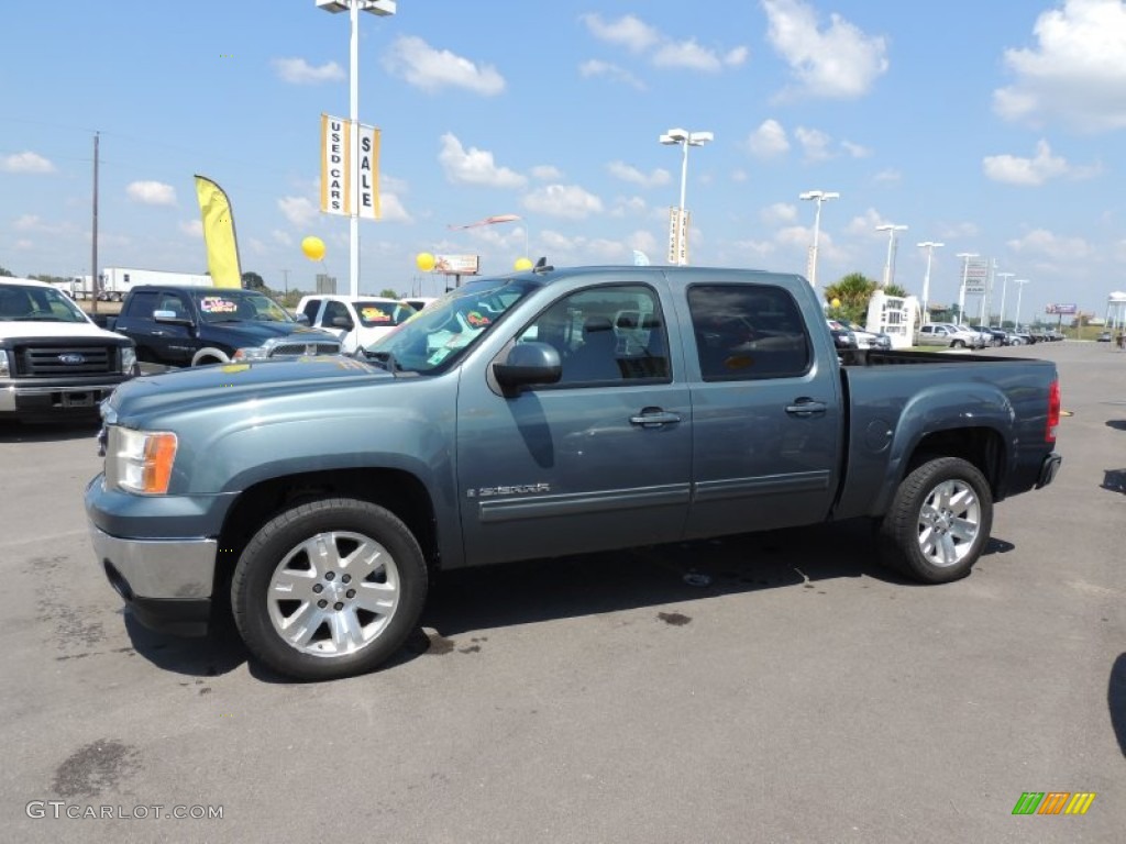 2008 Sierra 1500 SLE Crew Cab - Stealth Gray Metallic / Ebony photo #5