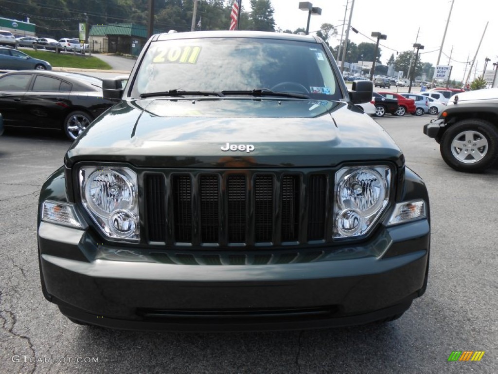 2011 Liberty Sport 4x4 - Natural Green Metallic / Dark Slate Gray photo #2