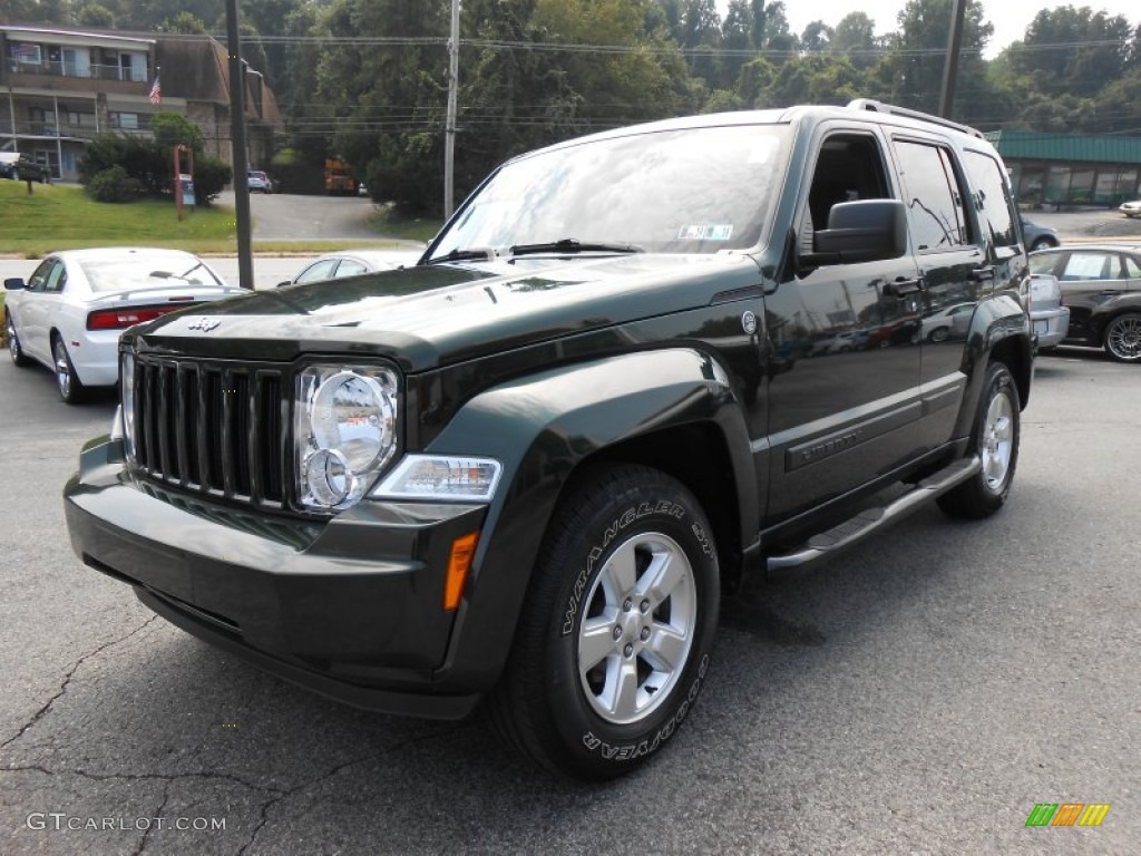 2011 Liberty Sport 4x4 - Natural Green Metallic / Dark Slate Gray photo #3