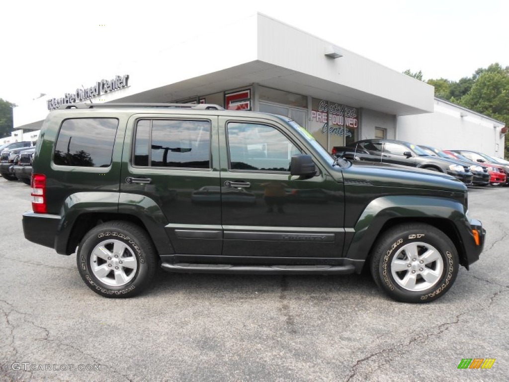 2011 Liberty Sport 4x4 - Natural Green Metallic / Dark Slate Gray photo #8